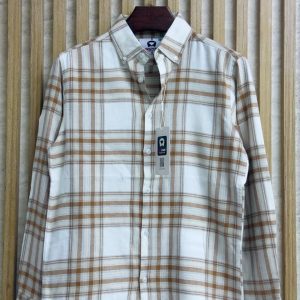 Cream Tan Check Premium Shirt