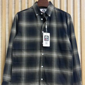 Olive Green Check Premium Shirt