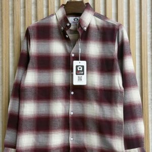 Maroon Cream Check Premium Shirt