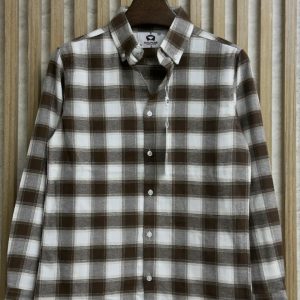 Brown White Check Premium Shirt