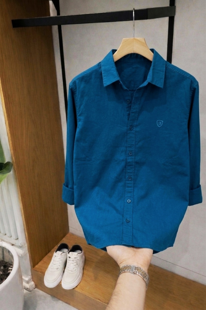 Teal Blue Oxford Shirt