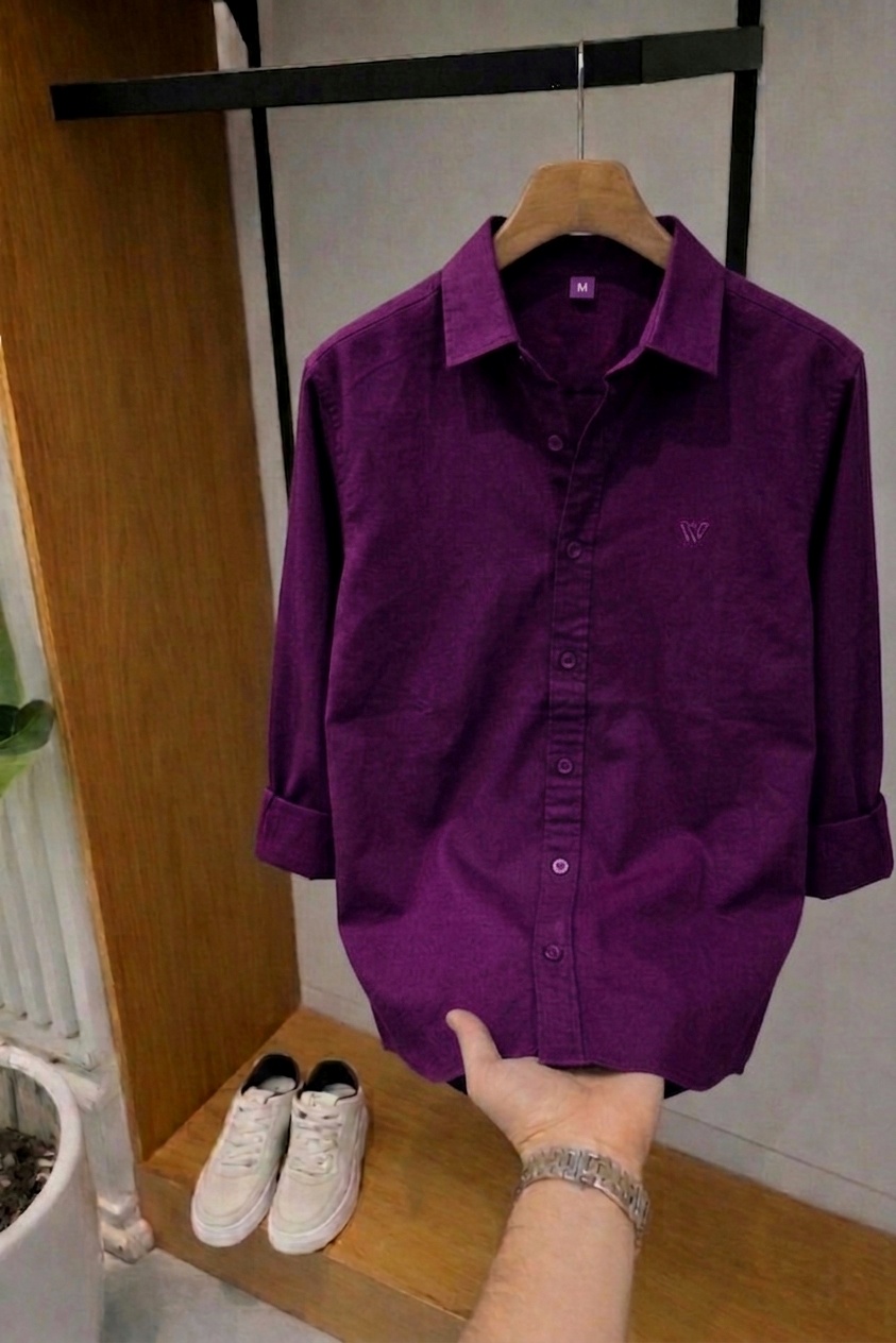 Magenta Purple Oxford Shirt