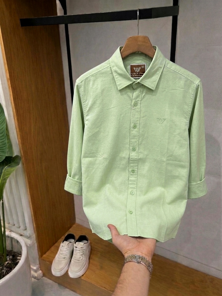 Pistachio Green Oxford Shirt