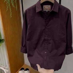 Wine Brown Oxford Shirt