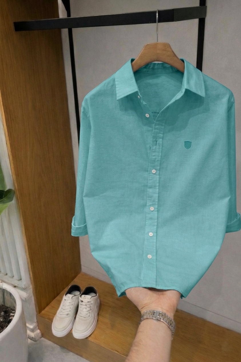 Aqua Mint Oxford Shirt